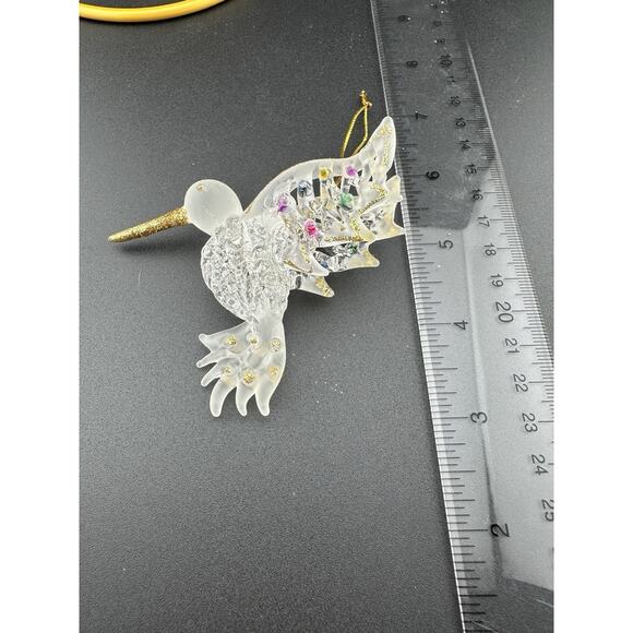 Vintage Hand Spun Glass Hummingbird Ornament 3.5" Original Box - Picture 9 of 9